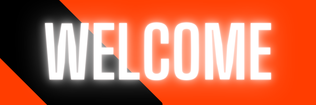 Banner promocional de laptops em oferta, design moderno com fundo laranja